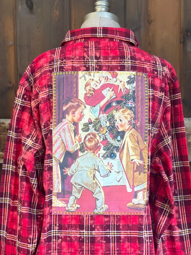 I Saw Mommy Kissing Santa Claus Art Flannel